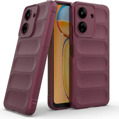 Produktbild von Handy Hülle für Xiaomi Redmi 13C Grip Case Cover Schutzhülle Softgrip Farbe: Burgunder Rot