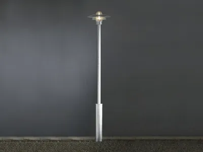 Produktbild von Große LED Wegeleuchte, Mastleuchte aus Stahl zur Gartenbeleuchtung, 225cm Silber