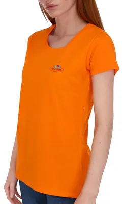 Produktbild von Fruit of the Loom Damen T-Shirt mit Vintage-Logo Farbe: orange Größe: XL