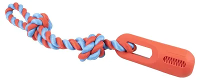 Produktbild von Duvo+ Hundespielzeug Rubrop Zerrseil mit Stick rot, Maße: 52 x 7,5 x 7,5 cm
