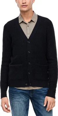 Produktbild von 29819 S. Oliver, ,  Herren Strickjacke, Srtukturstrick, black, XL