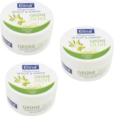 Produktbild von 3St. x150 ml Elina Olive Hautpflegecreme 150 ml für trocknete Haut