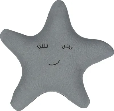 Produktbild von BELIANI Dekokissen Grau Baumwolle Sternenform 40 x 40 cm Wohnzimmer Kindezimmer