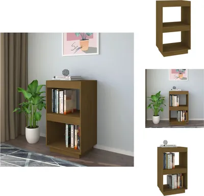 Obrázek produktu pro vidaXL Regál na knihy medově hnědý 40x35x71 cm z masivního borovicového dřeva - Regály a knihovny