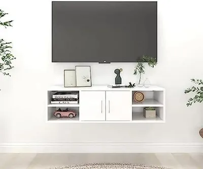 Produktbild von Wandregal und Wandleisten in Weiß 102x30x29cm aus Holzwerkstoff