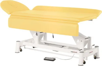 Produktbild von Therapieliege, Untersuchungsliege mit Gesichtsloch, elektr. div. Farben + Hocker, Farbe:45 banane