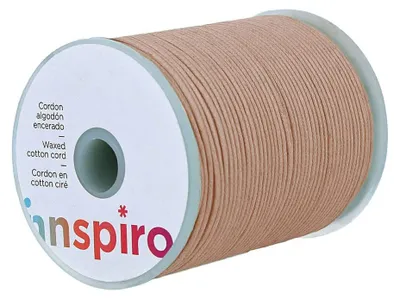 Gewachstes Baumwollband, Elfenbein, 2 mm, 100 m