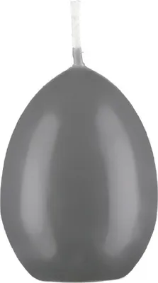 Produktbild von Kopschitz Kerzen Eierkerzen Grau 60 x 45 mm, Inhalt 6 Stück