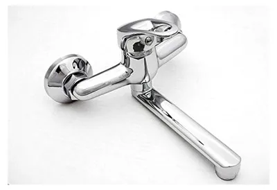 Produktbild von Wandarmatur Einhebelmischer für Waschbecken, Auslauf ca. 18 cm, Messing/Chrom
