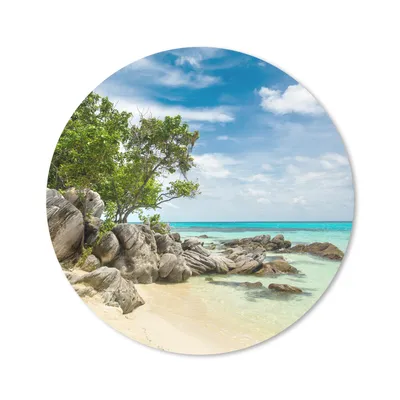 Produktbild von MuchoWow® Mauspad Mousepad Strand - Steine - Meer - Sommer 30x30 cm - Mousepads - Maus Mat - Pad - Mausunterlage - Tischunterlage - Schreibtischmatten