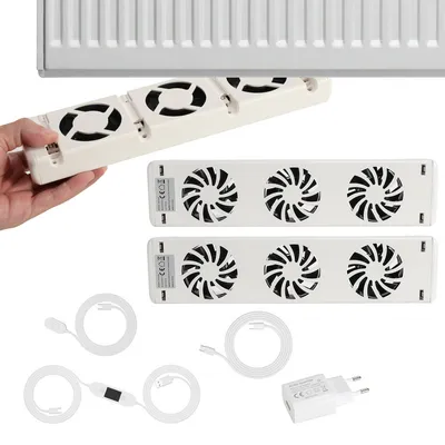 Produktbild von TolleTour Heizkörperverstärker Erweiterungsset Heizkörper booster ventilator Heizkörper lüfter Duo-Set