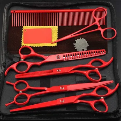 Produktbild von Friseurschere, Friseurscheren-Set, Friseursalon, professionelles Schneiden, professionelle Friseurschere, Effilierschere, 7 Zoll