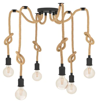 Obrázek produktu pro EGLO RAMPSIDE, 6 žárovek, E27, IP20, Černá, Zlato