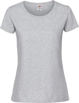 Obrázok produktu pre Dámske tričko Fruit Of The Loom Premium BC3945 (XS) (čierna)