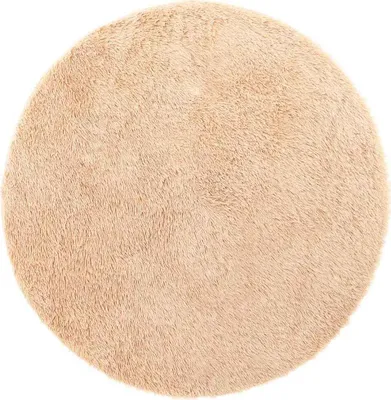 Produktbild von Teppich Shaggy Hochflor NAVARRA Beige 120x120 cm Polyester
