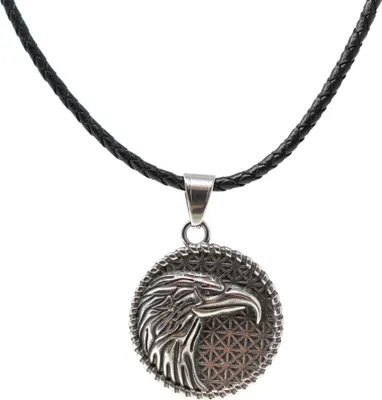 Produktbild von Lederkette Edelstahl 316 ADLER AMULETT 60 cm Lederkette