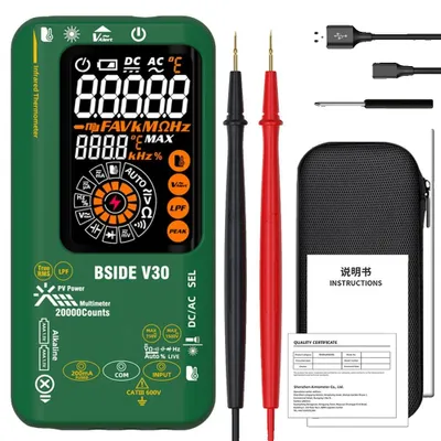 Produktbild von Digitalmultimeter, Infrarot-Temperaturmessung, Automatische Bereichsfunktion, V30