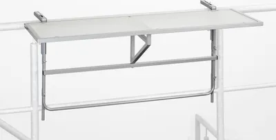 Produktbild von Merxx Balkonhängetisch groß - Stahlgestell Silber