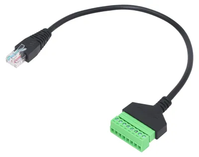 Productafbeelding van RJ45 naar 8-polige schroefblokklem soldeerloos kabel
