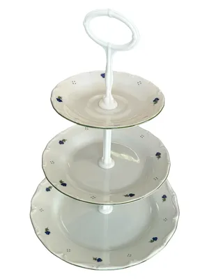 Produktbild von Etažér trojdílný, kytičky, Verona, porcelán G. Benedikt
