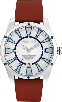 Produktbild von Police Herrenuhr Armbanduhr PL15413JS.04 Lederband braun