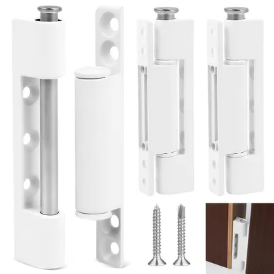 Produktbild von Tür- und Fensterscharniere 3 Stück 95mm Weiß Zinklegierung Aufschraubband für Fliegengitter, Türen, Fenster