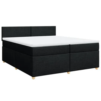 Produktbild von vidaXL Boxspringbett mit Matratze Schwarz 200x200 cm Stoff