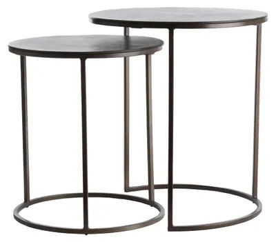 Produktbild von Light & Living - Beistelltisch Talca - Dunkelbraun - Ø49cm