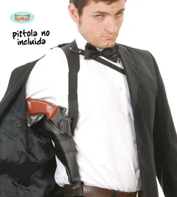 Immagine prodotto di Fondina da spalla da poliziotto nera con tasca - Accessorio per costumi per adulti