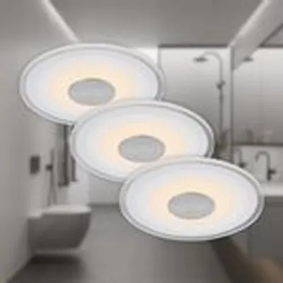 Produktbild von LED Einbauleuchte Einbaulampe Badlampe 3er-Set 6W Ø12cm IP44 weiß Briloner