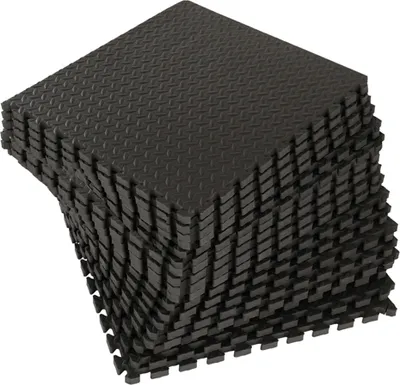 Produktbild von FCH 36 tlg Bodenmatte Set Schutzmattenset mit Endstücken Bodenschutzmatte Unterlegmatten Bodenschutz Schutzmatten Puzzlematte Poolmatte - 30 x 30 cm
