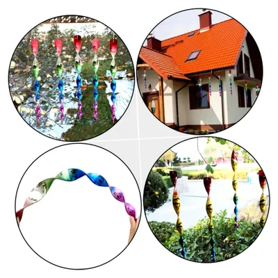 Produktbild von 10 Stück Reflektierende Spiralen zur Vogelabwehr für Balkon und Garten