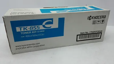 Imagen del producto de Cartucho de tóner Kyocera TK-855C - Cian - Para impresora láser - Rendimiento de 18000 páginas