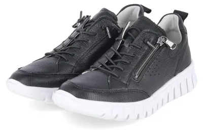 Immagine prodotto di Scarpe basse da donna Waldläufer, modello BIRDY, in pelle liscia nera, taglia: 41,5