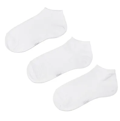 Produktbild von Sneakersocken 3-er Pack aus Baumwolle Einfarbig Weiß Größe 31-34