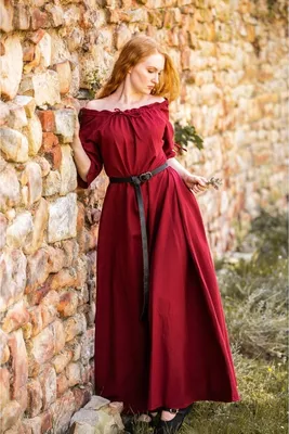 Produktbild von Bodenlanges Kurzarmkleid Rot "Melisande" XXL