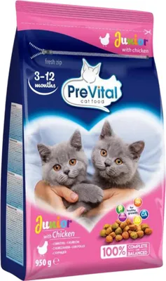 Zdjęcie produktu dla PREVITAL Junior Kurczak - sucha karma dla kotów - 950g