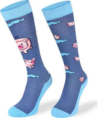 Produktbild von Skiety Reitbekleidung Damen & Herren - Kniestrümpfe für Damen & Herren - Reitsocken Reitsport Damen & Herren - Reitsocke Mädchen - Piggy, 35-38