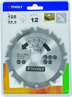 Image de Disque à tronçonner pour meuleuse pour bois, Diam.125 mm