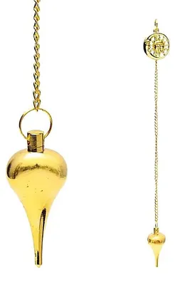 Produktbild von Pendel Sonne und Mond goldfarben im Samtbeutel – Packung mit 2 Stück – ±24 cm
