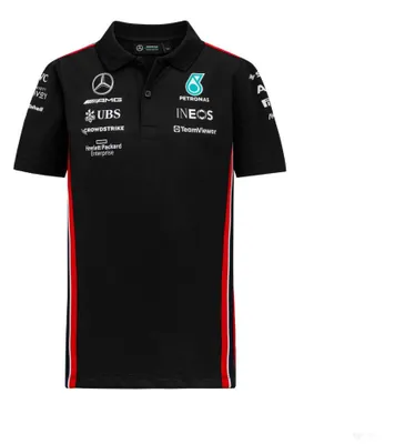 Productafbeelding van Mercedes Team kinderpolo, zwart, 2023, maat 104