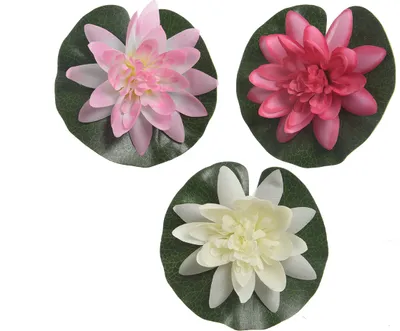 Produktbild von Kunstblumen Lotus 13cm 1 Stück sortiert
