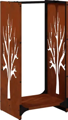 Obrázek produktu pro vidaXL Stojan na palivové dřevo 40x30x80 cm Ocel odolná proti povětrnostním vlivům