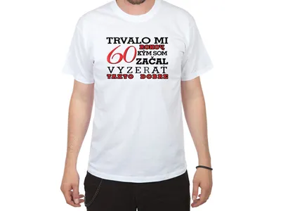 Obrázok produktu pre Narodeninové tričko mužovi na 60 - veľkosť XL