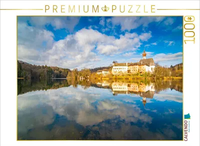 Produktbild von CALVENDO Puzzle Kloster im Spiegel | 1000 Teile Lege-Größe 64x48cm Foto-Puzzle für glückliche Stunden