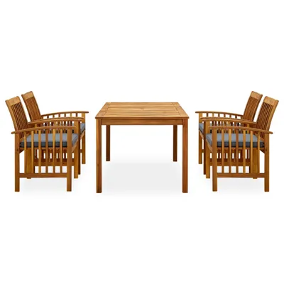 Immagine prodotto di vidaXL Set da pranzo da giardino 5 pezzi con cuscini in legno massiccio di acacia