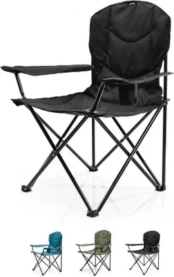Produktbild von Famanu Klappstuhl - Robuste Campingstuhl mit Armlehnen