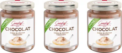 Produktbild von Grashoff Cappuccino belgische Vollmilchschokolade Creme 250g 3er Pack
