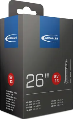 Zdjęcie produktu dla Schwalbe SV13, Zawór Presta, 26", 40 - 62 mm, 4 cm, Czarny, 190 g