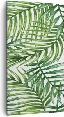 Produktbild von Bild auf Leinwand - Leinwandbild - Palme Blatt grün - 45x80cm - Wand Bild - Wanddeko - Wandbilder - Leinwanddruck - Bilder - Kunstdruck - Wanddekoration - Leinwand bilder - Wandkunst - PA45x80-3777